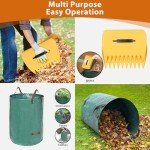 Heavy-Duty Leaf Rake Set with Scoops & Bags