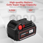 Mrupoo 4Pack 18V Lithium Ion Battery Replacement