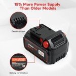 Mrupoo 4Pack 18V Lithium Ion Battery Replacement