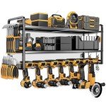 Heavy Duty Power Tool Organizer with Drill Holders