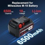 2-Pack 6.5Ah Replacement Batteries for Milwaukee Tools