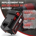 18V 6.5Ah Battery Replacement for Milwaukee Tools