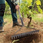 Heavy Duty 5.9FT Garden Rake with Metal Tines