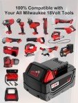 Ymawetia 18V 5.0AH Battery for Milwaukee Tools