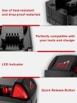 Ymawetia 18V 5.0AH Battery for Milwaukee Tools