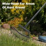 25-Tine Adjustable Garden Leaf Rake Tool