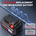 TOMAPEX 6.0Ah Replacement Battery for Milwaukee Tools