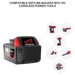 2-Pack 18V 5.0Ah Replacement Milwaukee M18 Batteries