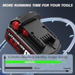 TOMAPEX 6.0Ah Replacement Battery for Milwaukee Tools