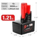 TeenPower M12 Battery Replacement 9.0 2-Pack