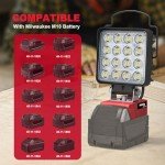 Cordless LED Work Light for Milwaukee Tools, 2PCS