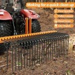 72" Pine Straw Needle Rake for Tractors