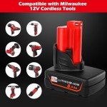KINGTIANLE 12V 8.0Ah Replacement Battery for Milwaukee