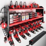 Power Tool Organizer with Charging Station & 8 Outlets