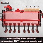 Power Tool Organizer with Charging Station & 8 Outlets