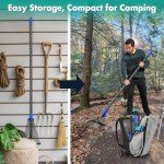 Expandable Heavy-Duty Leaf Rake with Adjustable Handle