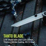 TRUE TITANIUM Multitool with Tanto Blade and Scraper