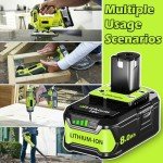 Ryobi 18V 8.0Ah Battery Replacement, 2 Pack