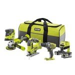 RYOBI 4-Piece Tool Combo with Batteries and Charger
