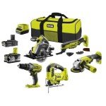 RYOBI 5-Tool Set with Batteries and Charger