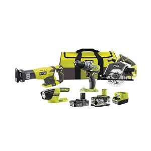Ryobi 4-Piece Tool Combo with Battery & Charger
