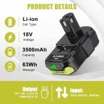 KUNLUN 2-Pack 3.5Ah Ryobi 18V Battery Combo