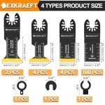 110 PCS Universal Oscillating Tool Blade Set