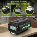 Mrupoo 40V 6.0Ah Lithium Battery for Ryobi Tools