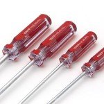 4-Piece Square Head Screwdriver Set with Magnetic Tips