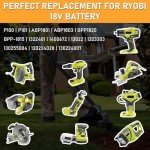 2-Pack 3.6Ah 18V Ryobi P100 Battery Replacement