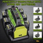 18V 6-Port Rapid Battery Charger for Ryobi Tools