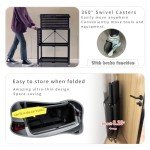 Foldable 3-Tier Rolling Tool Cart with Pegboard