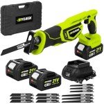 RYOJEGK 21V Cordless Reciprocating Saw with Batteries