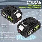 RYOJEGK 21V Cordless Reciprocating Saw with Batteries