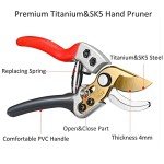 Titanium Bypass Pruning Shears for Heavy Duty Use