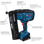 BOSCH 18V Brushless 15-Gauge Angled Nailer