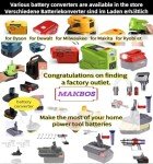 Bosch 18V to 12V Battery Adapter for Tools