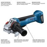 BOSCH 18V Brushless Angle Grinder with Paddle Switch