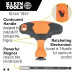 Klein Tools 23-Piece Interchangeable Ratcheting T-Handle Set