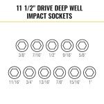 Klein Tools 14-Piece Deep-Well Impact Socket Set