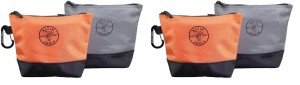 Klein Tools Stand-Up Zipper Utility Bag 4-Pack