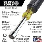 Klein Tools 10mm Cushion-Grip Nut Driver Set