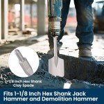 TOOVEM 1-1/8" Hex Shank Clay Spade Bit
