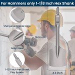 TOOVEM 1-1/8" Hex Shank Clay Spade Bit