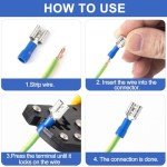 20pc Blue Female Spade Connector Assortment Kit