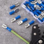 20pc Blue Female Spade Connector Assortment Kit