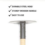 Gempler's 7" Steel Garden Hoe with Wood Handle