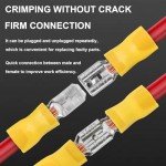 100Pcs Insulated Spade Wire Connectors, 12-10 AWG