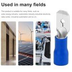 100Pcs Insulated Spade Wire Connectors, 12-10 AWG