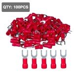 100pcs Insulated U-Type Wire Connectors Kit
